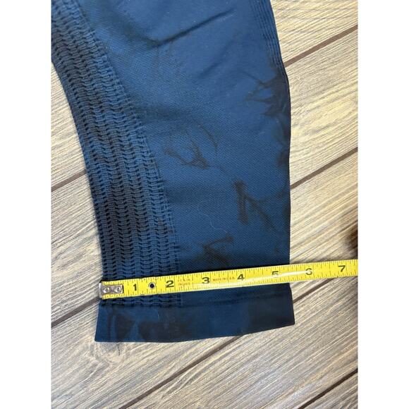 LULULEMON Flow & Go Crop Seamless Leggings Tie Dye Aqua Blue Size 0 - Picture 9 of 9